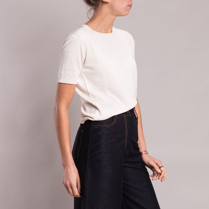 WEEKEND MAX MARA Zibetto Top in Ecru