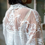 FARM RIO Swan Lake Guipure Off-White Shirt