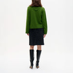 BAUM UND PFERDGARTEN Clarine Cardigan with Scarf in Herb Garden Green