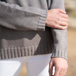 COLLEN & CLARE Zuri Cotton Roll Neck in Cappucino Marl
