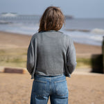 COLLEN & CLARE Pea Linen Crop Knit in Smoke