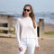 COLLEN & CLARE Egg Lightweight Merino/Cashmere Mix Crop Knit in Soft Pink