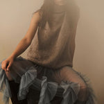 RABENS SALONER Aifa Halterneck Top in Mushroom