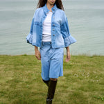 RABENS SALONER Donela Denim Jacket in Light/Denim