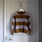 CASH CA Wide Stripe Felted Crew Neck in Olive