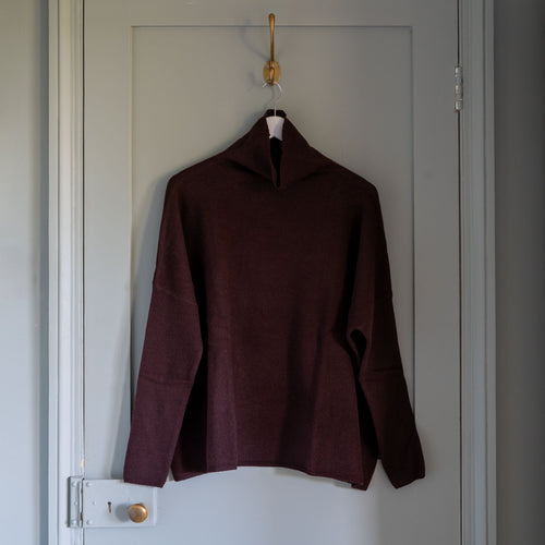 CASH CA Oversized Soft Sweater in Aubergine