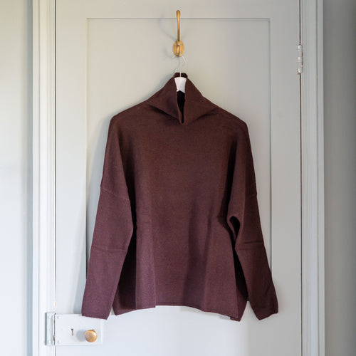 CASH CA Oversized Soft Sweater in Aubergine
