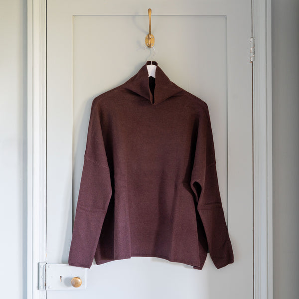 CASH CA Oversized Soft Sweater in Aubergine