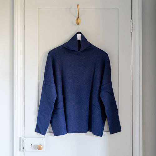 CASH CA Oversized Soft Sweater in Navy