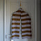 CASH CA Wide Stripe Felted Scarf in Olive/Stell