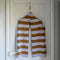 CASH CA Wide Stripe Felted Scarf in Olive/Stell