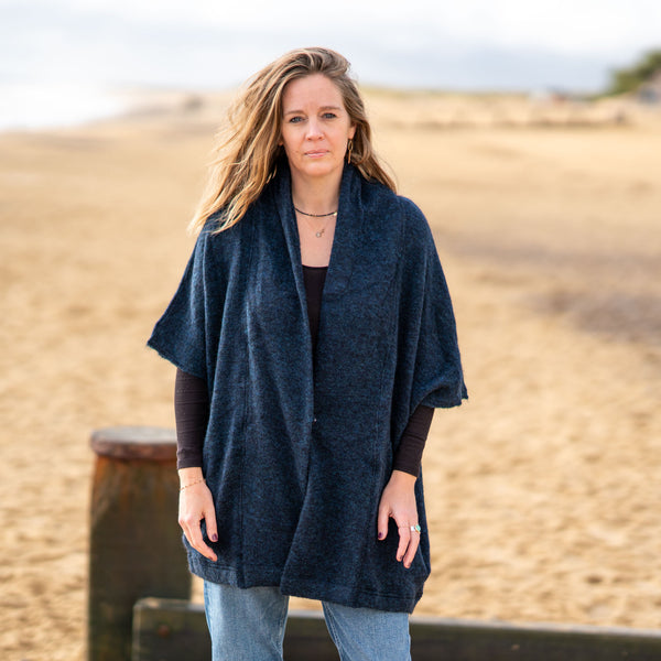 COLLEN & CLARE Samba Mohair Cardigan in Navy