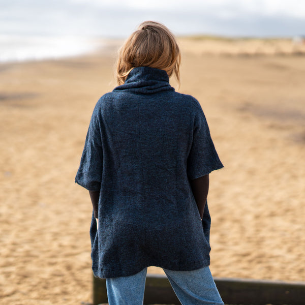 COLLEN & CLARE Samba Mohair Cardigan in Navy