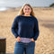COLLEN & CLARE Pea Cashmere Crop Knit in Dark Navy