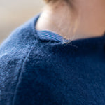 COLLEN & CLARE Pea Cashmere Crop Knit in Dark Navy