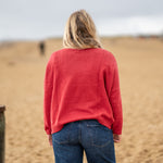 COLLEN & CLARE Zuri Cotton Roll Neck in Persian Red