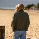 COLLEN & CLARE Zuri Cotton Roll Neck in Dark Olive