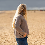 COLLEN & CLARE Zuri Cotton Roll Neck in Cappuccino