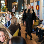 ESSENTIEL ANTWERP Inche Velvet Jersey Dress in Black