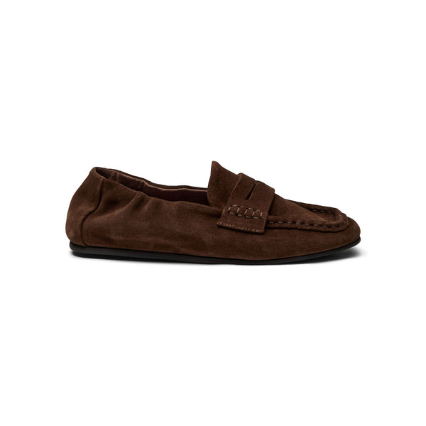 PAVEMENT Helios Suede Loafers in Brown