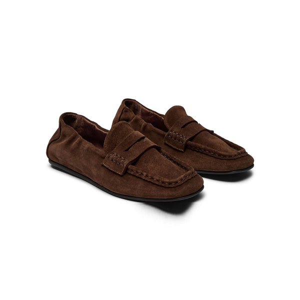 PAVEMENT Helios Suede Loafers in Brown