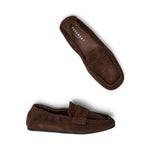 PAVEMENT Helios Suede Loafers in Brown