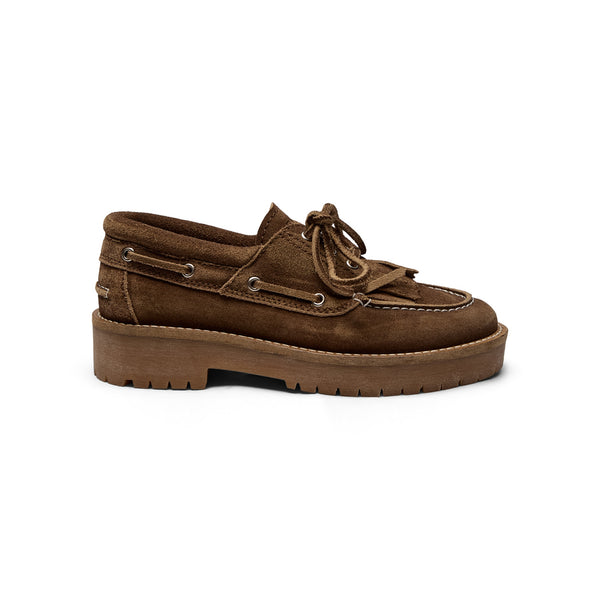 PAVEMENT Alvina Fringle Suede Shoes in Brown