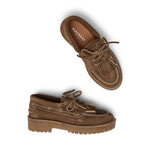 PAVEMENT Alvina Fringle Suede Shoes in Brown