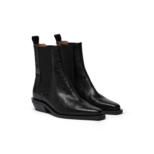 PAVEMENT PAAlmira Buffalo Leather Boots in Black