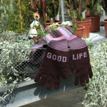 QUINTON & CHADWICK Good Life Angora Gloves in Brown/Lilac