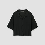 BEAUMONT ORGANIC Ameera Cheesecloth Shirt in Black