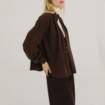 SACRECOEUR Soline Cord Pie Crust Shirt in Cacao