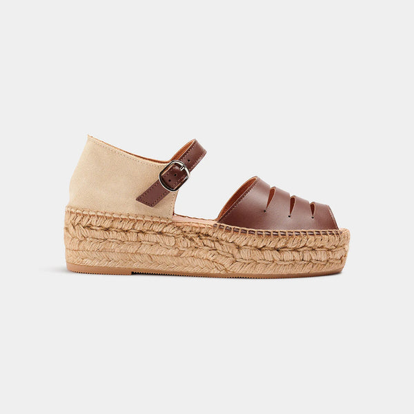 NAGUISA Silencio Espadrille Sandals in Brown
