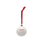 ANNA + NINA I Love You Ornament in White