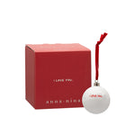 ANNA + NINA I Love You Ornament in White