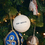 ANNA + NINA Merry Hangover Ornament in White