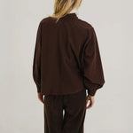 SACRECOEUR Soline Cord Pie Crust Shirt in Cacao