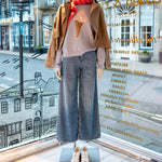 JUMPER 1234 Ice Cream Crew Neck Cashmere Jumper in Azure/Multi