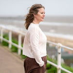 COLLEN & CLARE Egg Cashmere & Lambswool Mix Jumper in Soft Pink