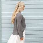 COLLEN & CLARE Shyla Linen High Neck Jumper in Smoke