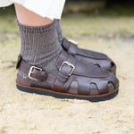 GRENSON Dorrit Pull Up Clogs in Brown