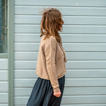 COLLEN & CLARE Pea Cashmere & Wool Mix Jumper in Stone Marl