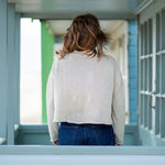 COLLEN & CLARE Pea Linen Cropped Jumper in Pebble