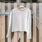 COLLEN & CLARE Pea Linen Cropped Jumper in Pebble
