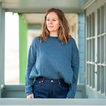 COLLEN & CLARE Egg Cashmere & Lambswool Mix Jumper in Teal Marl