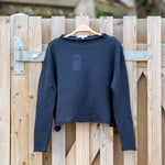 COLLEN & CLARE Pea Linen Cropped Jumper in Navy