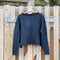 COLLEN & CLARE Pea Linen Cropped Jumper in Navy