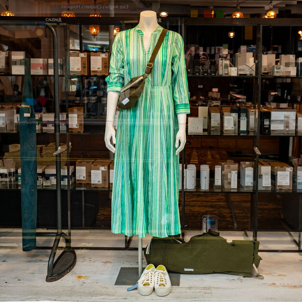 FOIL Cruisin Cotton Shirt Dress in Green