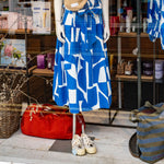 FOIL In The Bag Cotton Linen Mix Skirt in Blue