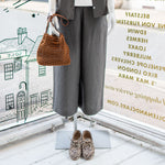 COLLEN & CLARE Linen Wide Leg Trousers in Fir Green